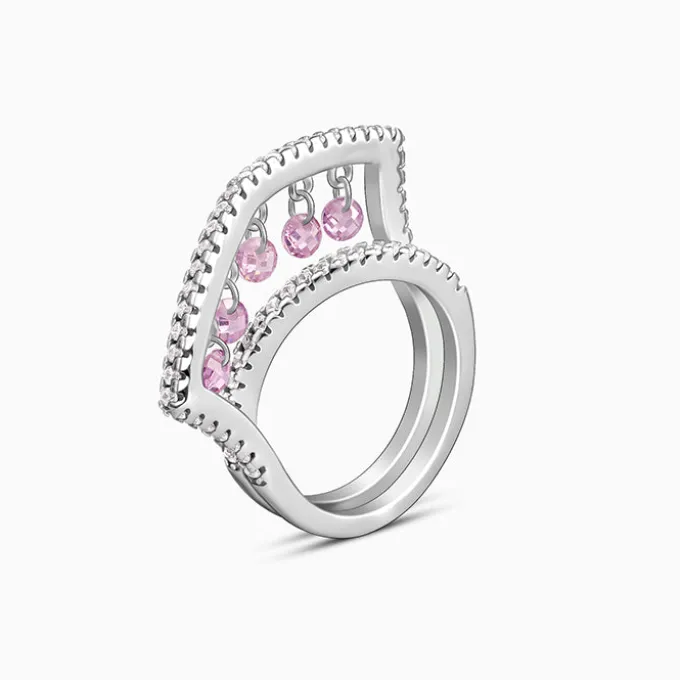 Silver Fused Charm Ring