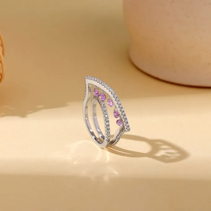 Silver Fused Charm Ring
