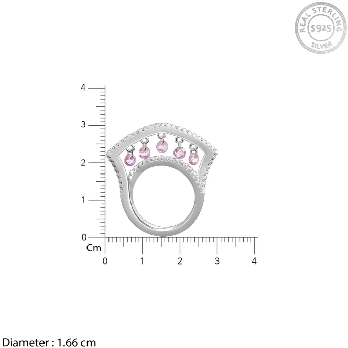 Silver Fused Charm Ring