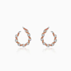 Silver Gaia Hoop Earrings