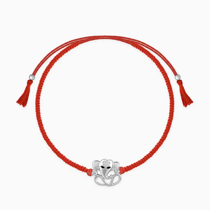 Silver Gajanana Rakhi