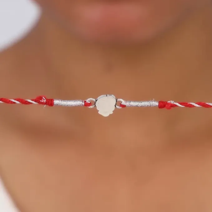Silver Ganpati Motif Rakhi