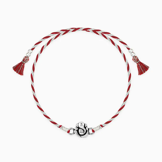 Silver Ganpati Motif Rakhi