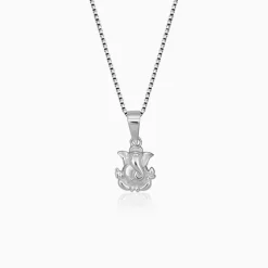 Silver Ganpati Pendant with Box Chain