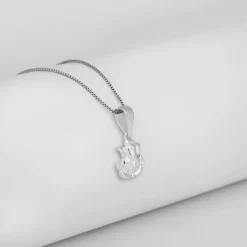 Silver Ganpati Pendant with Box Chain