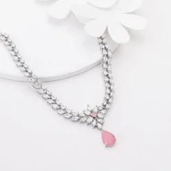Silver Garland Of Flowers Necklace