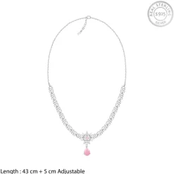 Silver Garland Of Flowers Necklace