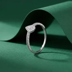 Silver Gentle Drop Ring