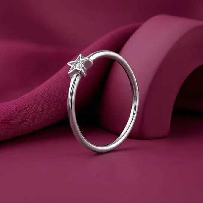 Silver Gentle Star Ring