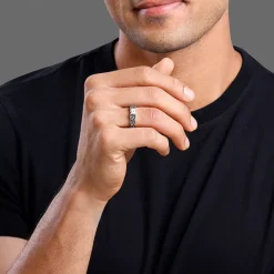 Silver Geometric Majesty Ring For Him