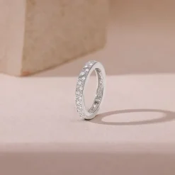 Silver Geometric Triangle Ring For Him
