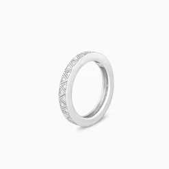 Silver Geometric Triangle Ring For Him
