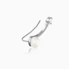 Silver Gina Pearl Climber Earrings