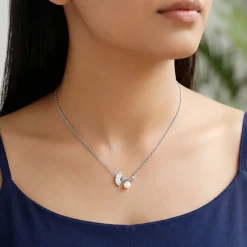 Silver Ginkgo Leaf Necklace