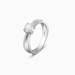 Silver Glittering Ring