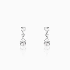 Silver Glowing Spark Earrings