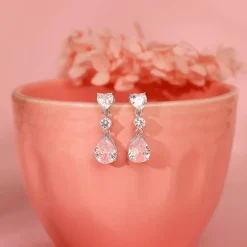 Silver Glowing Spark Earrings