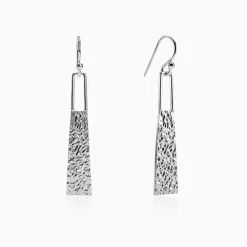 Silver Glowy Bar Danglers