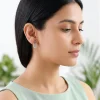 Silver Graduated Link Earrings