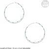 Silver Green Glimmer Anklet