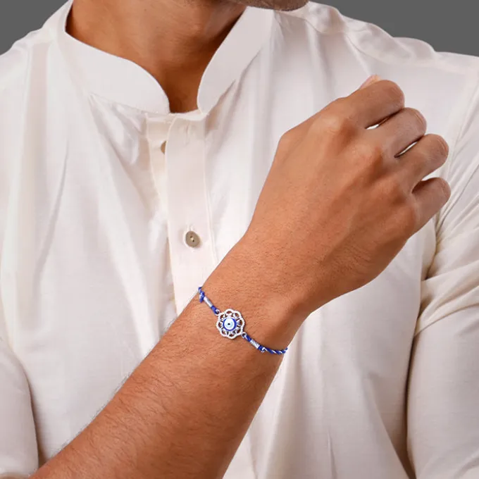 Silver Guardian Gaze Rakhi Combo (Set of 5)