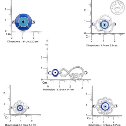 Silver Guardian Gaze Rakhi Combo (Set of 5)