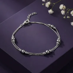 Silver Hailee Pearl Bracelet
