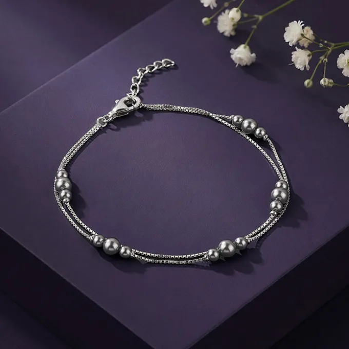 Silver Hailee Pearl Bracelet