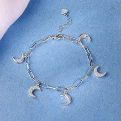 Silver Half Moon Bracelet
