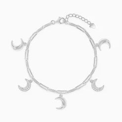 Silver Half Moon Bracelet