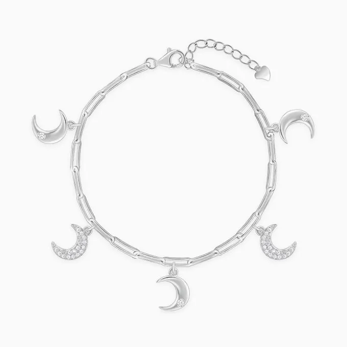 Silver Half Moon Bracelet