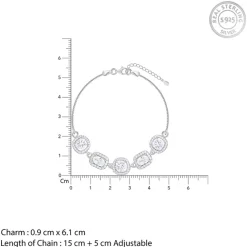 Silver Haloed Elegance Bracelet