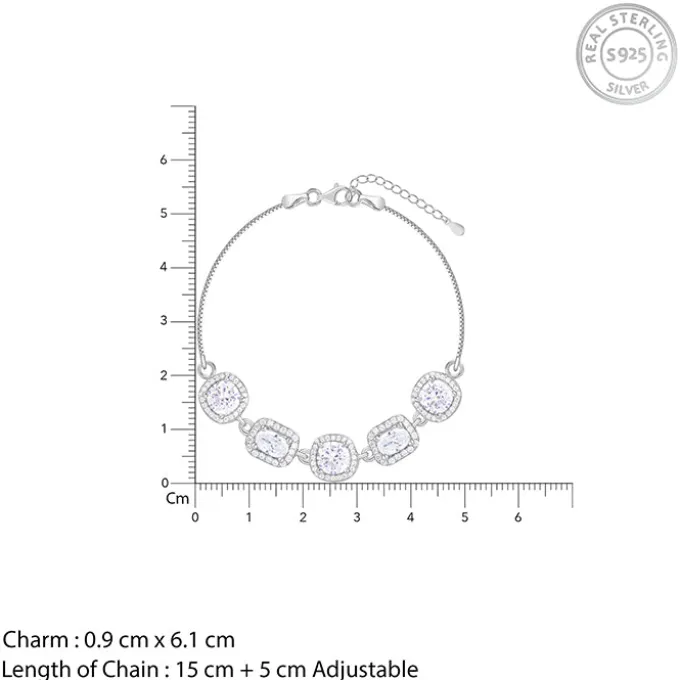 Silver Haloed Elegance Bracelet