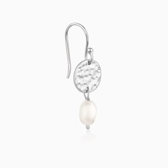 Silver Hammered Earrings