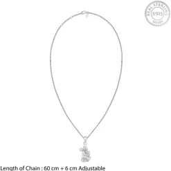 Silver Hanuman Pendant With Box Chain For Him