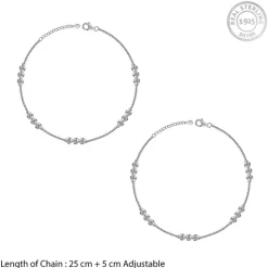 Silver Havana Anklet