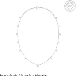 Silver Heart & Halo Necklace