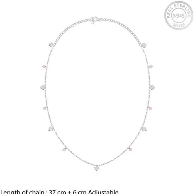 Silver Heart & Halo Necklace