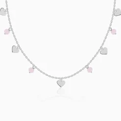 Silver Heart & Halo Necklace