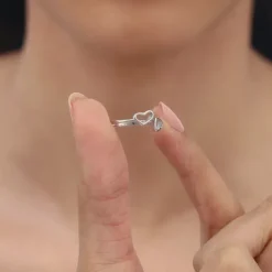 Silver Heart & Soul Ring