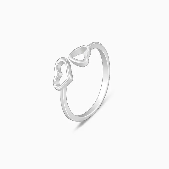 Silver Heart & Soul Ring