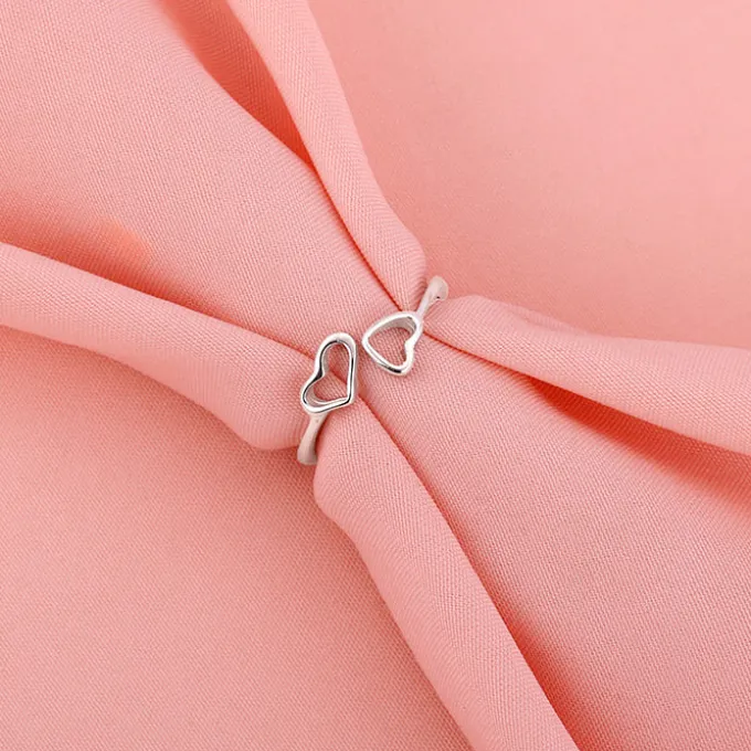 Silver Heart & Soul Ring