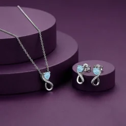 Silver Heart Everlasting Set