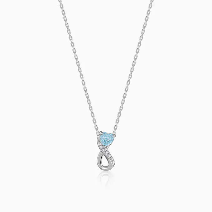 Silver Heart Everlasting Necklace