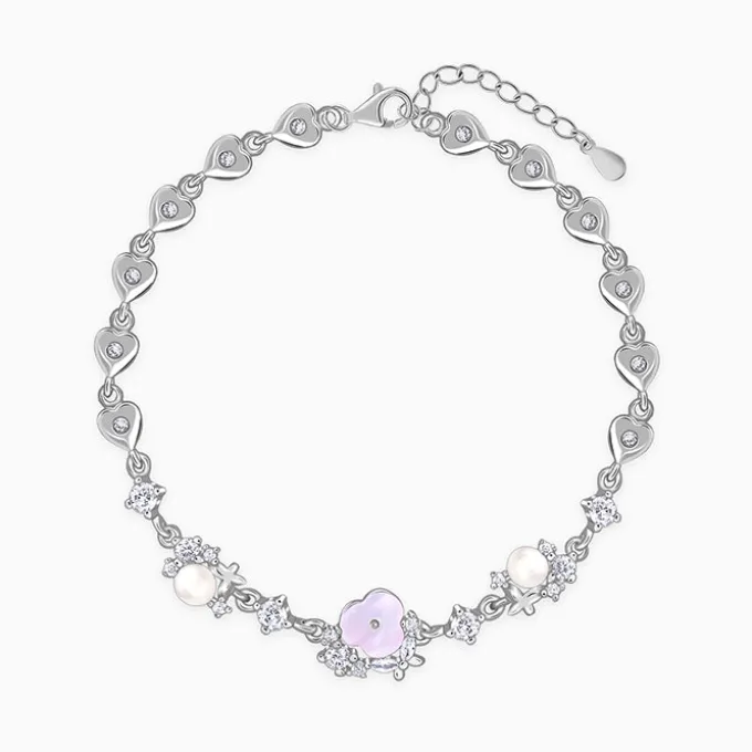 Silver Heart Grace Bracelet