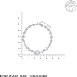 Silver Heart Grace Bracelet