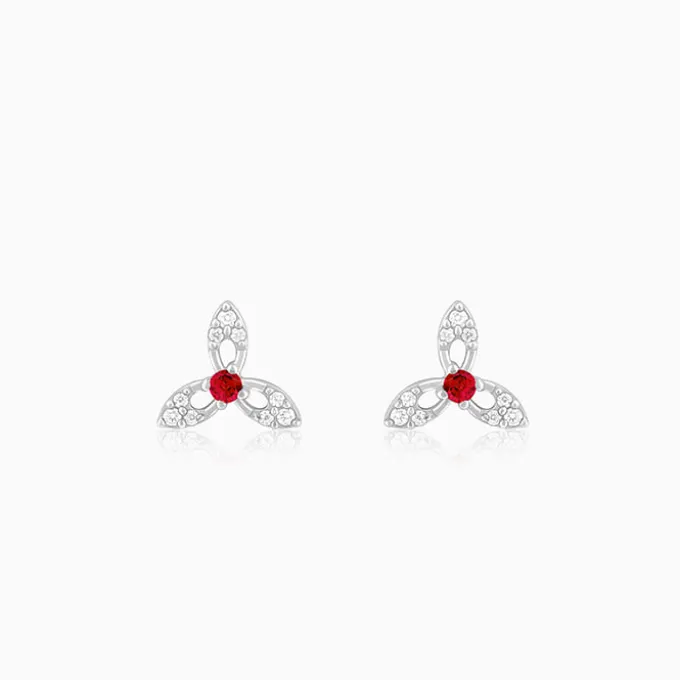 Silver Heart in Heart Earrings