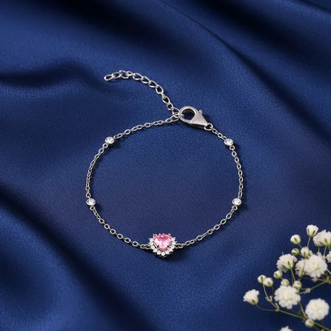 Silver Heart of Light Bracelet