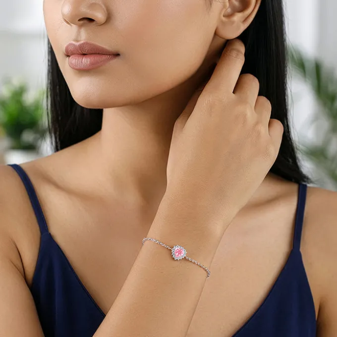 Silver Heart of Light Bracelet