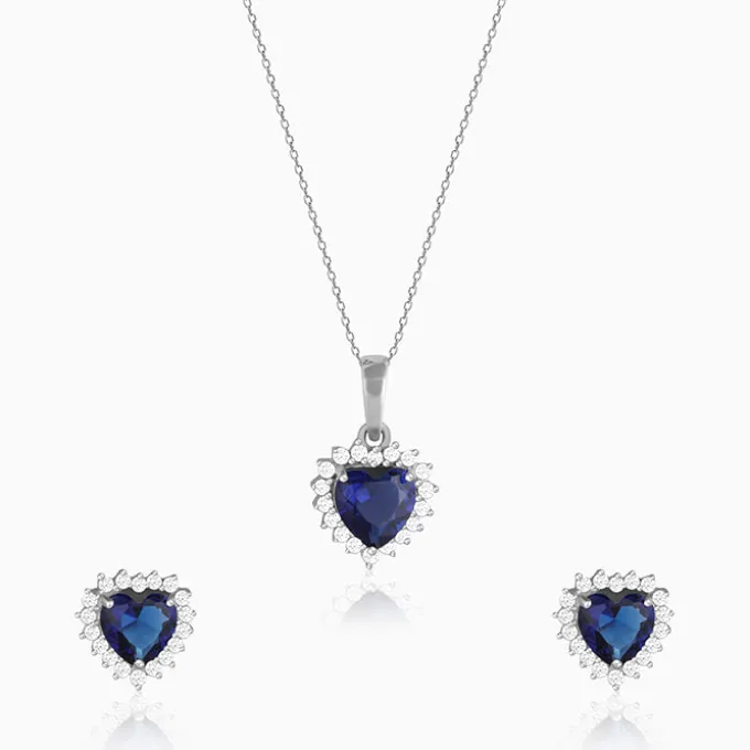 Silver Heart Of The Ocean Set